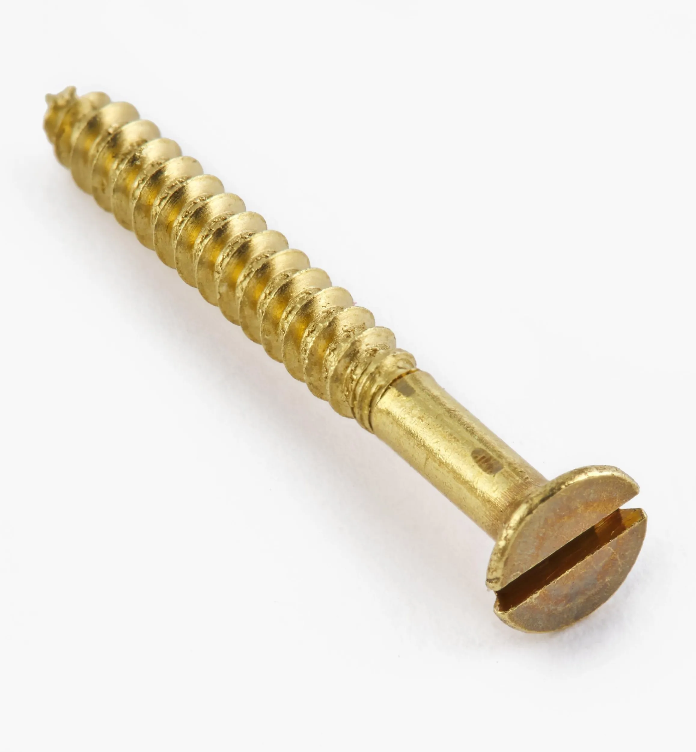 Lee Valley Screws>1" #4 Flat-Head Brass Screws