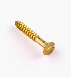 Lee Valley Screws>1" #6 Flat-Head Brass Screws
