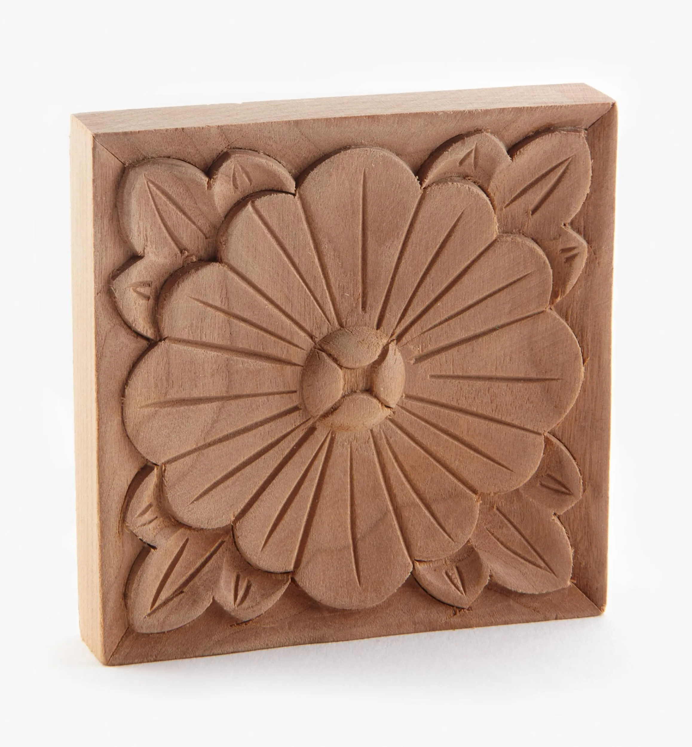 Lee Valley Project Supplies>2 3/4" Hand-Carved Square Appliqué