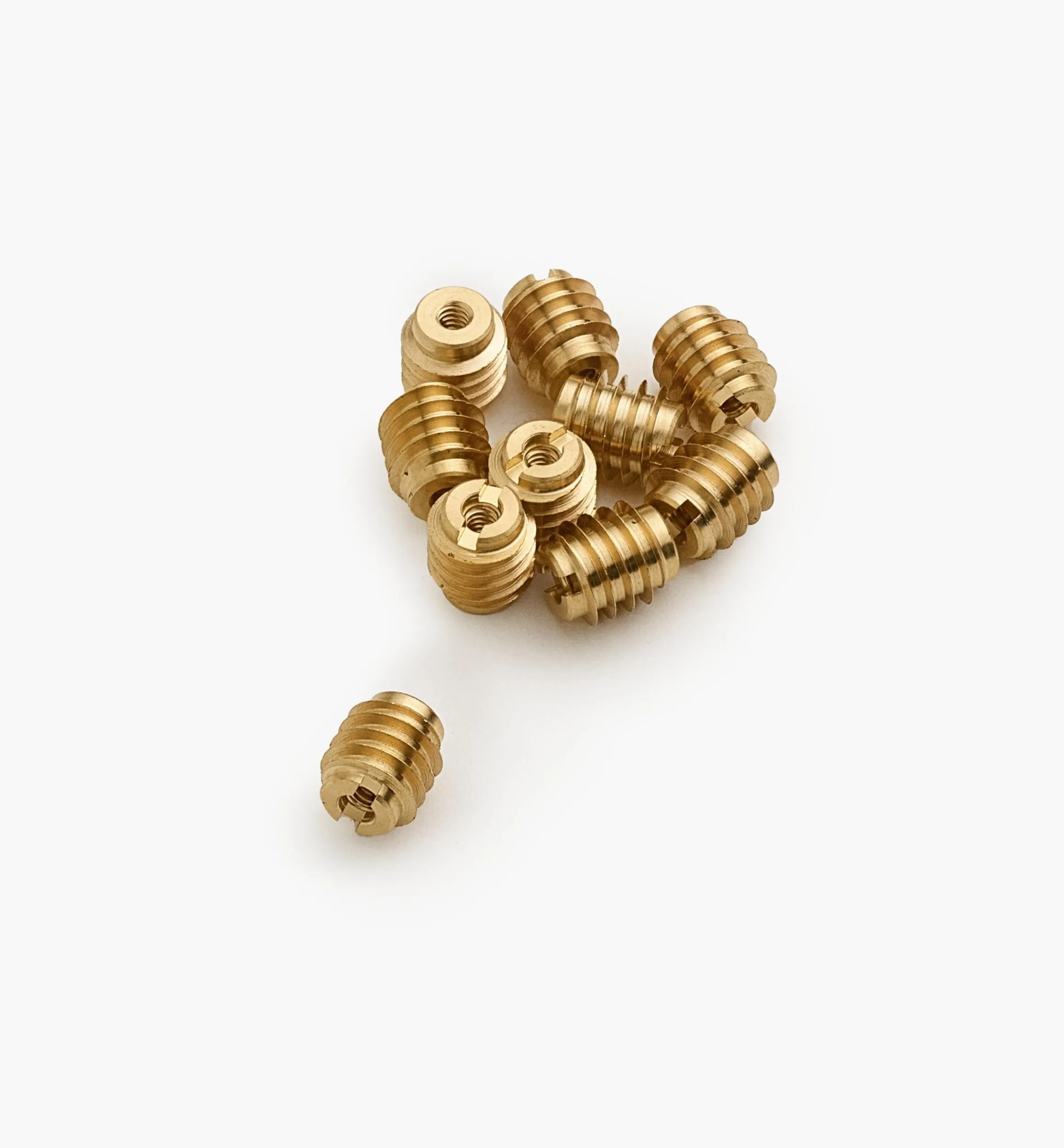 Lee Valley Fasteners>4-40 Brass Knife-Edge Insert Nuts