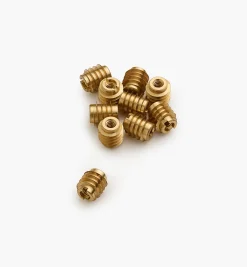 Lee Valley Fasteners>6-32 Brass Knife-Edge Insert Nuts