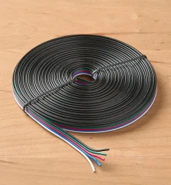 Lee Valley Lighting>22 Ga. Five-Conductor Flat Ribbon Wire For RGB+W LED Tape Lights