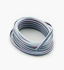 Lee Valley Lighting>22 Ga. Stranded Four-Conductor Wire For Color-Controlled (RGB) LED Lighting (12V)