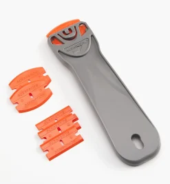 Lee Valley Scrapers>6" Holder & 6 Orange Plastic Razor Blades