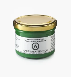 Lee Valley Supplies>Allbäck Chrome Oxide Green Linseed Oil Paint
