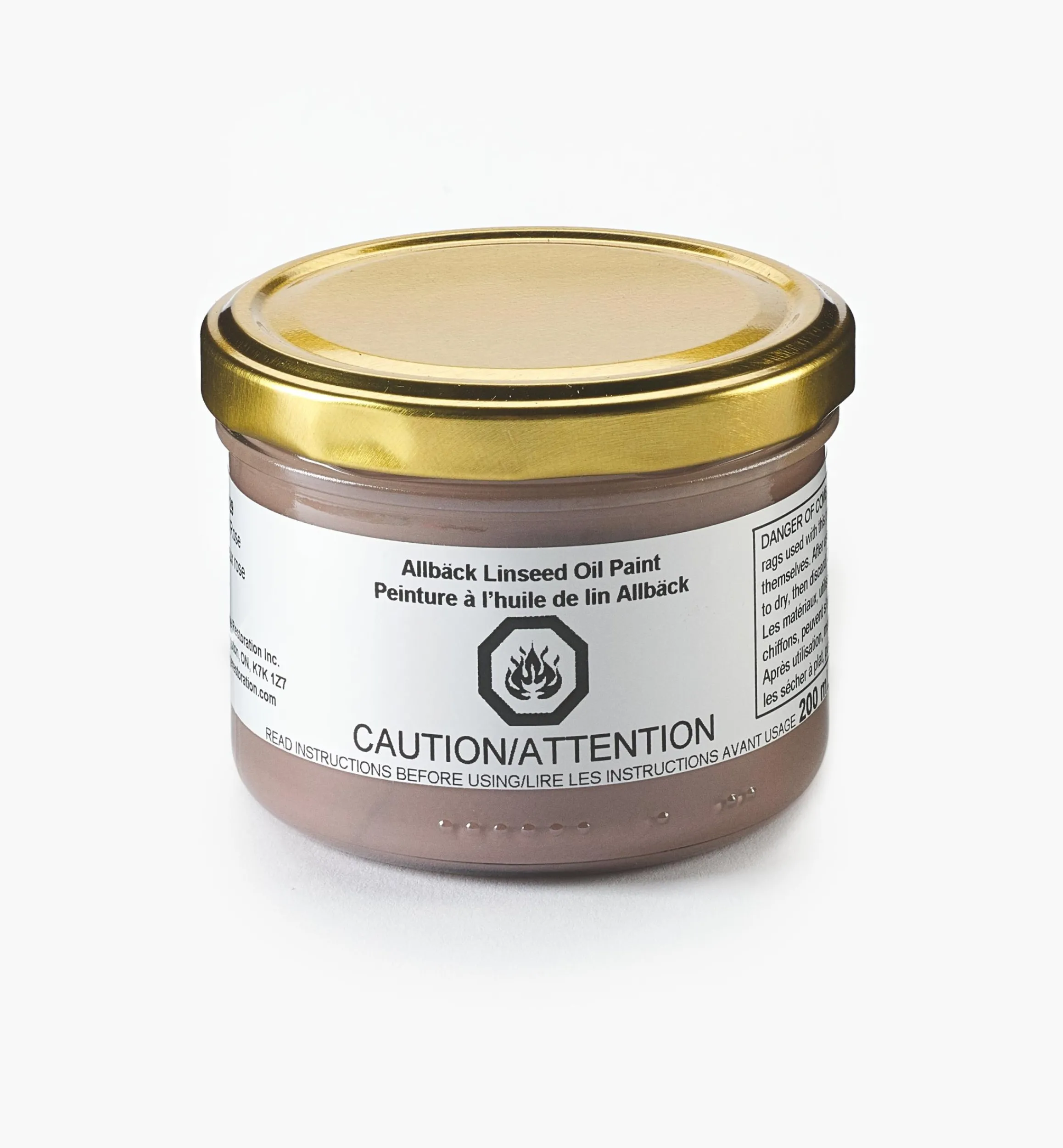 Lee Valley Supplies>Allbäck Old Rose Linseed Oil Paint