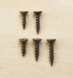 Lee Valley Screws>Antique Brass Flat-Head Screws