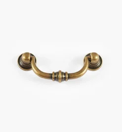 Lee Valley Pulls>Antique Brass Ring Rosette Pull