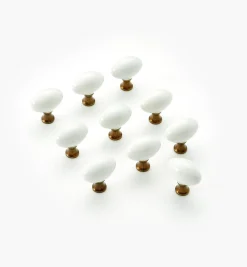 Lee Valley Knobs>Belwith Ceramic Oval Knobs