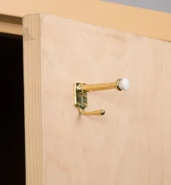 Lee Valley Architectural Hardware>Belwith Polished Brass Doorstop With Hook