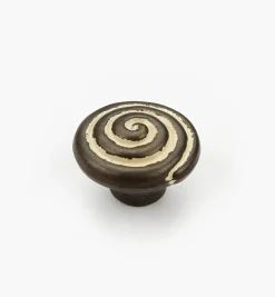 Lee Valley Knobs>Biscayne Antique Swirl Knob