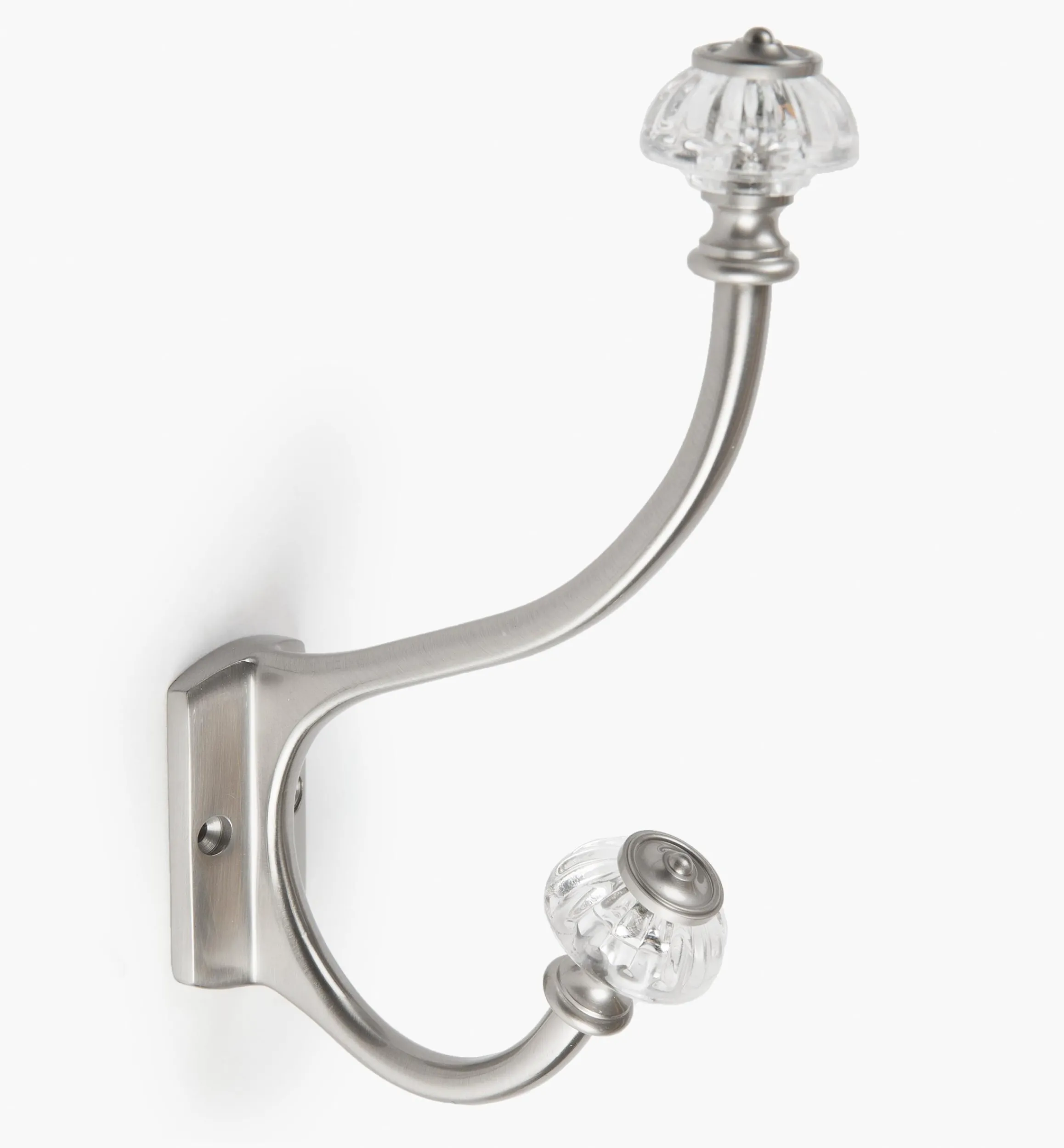 Lee Valley Hooks>Brass Coat Hook With Victorian Crystal Knobs