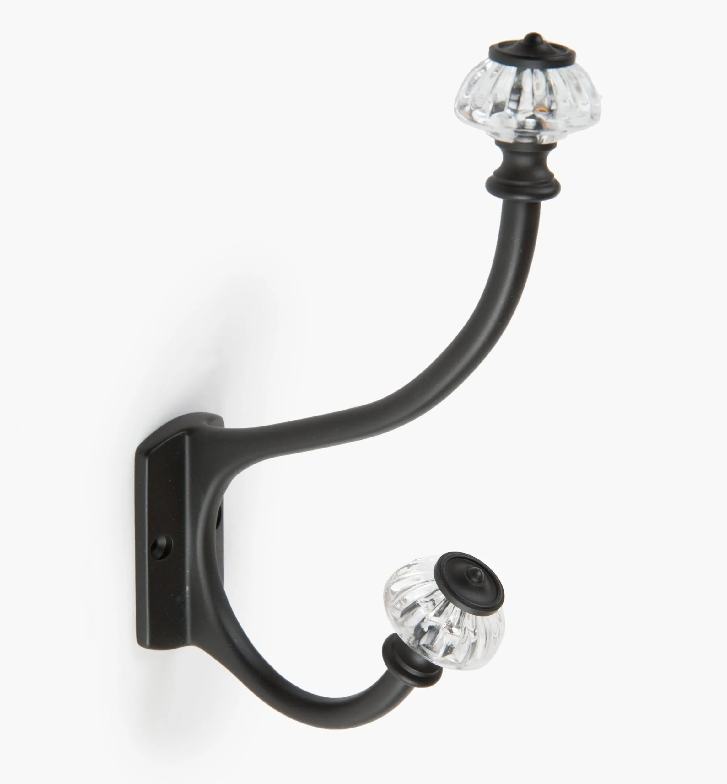 Lee Valley Hooks>Brass Coat Hook With Victorian Crystal Knobs