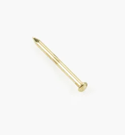 Lee Valley Fasteners>Brass-Plated Escutcheon Pins