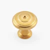 Lee Valley Knobs>Brusso Brass Concentric Ring Knob