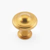 Lee Valley Knobs>Brusso Ridged Brass Cabinet Knob