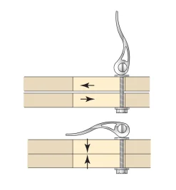 Lee Valley Jig & Fixture Parts>Cam Clamp Mechanism (1/4-20 Thread)
