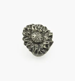 Lee Valley Knobs>Cast Pewter Sunflower Knobs