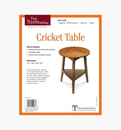 Lee Valley Plans>Cricket Table Plan