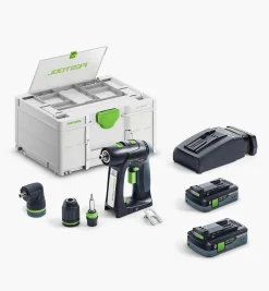 Lee Valley Power Tools>Festool C 18 Compact Drill Set