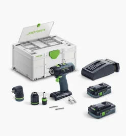 Lee Valley Power Tools>Festool Cordless Drill T18+3 HPC 4,0 Set