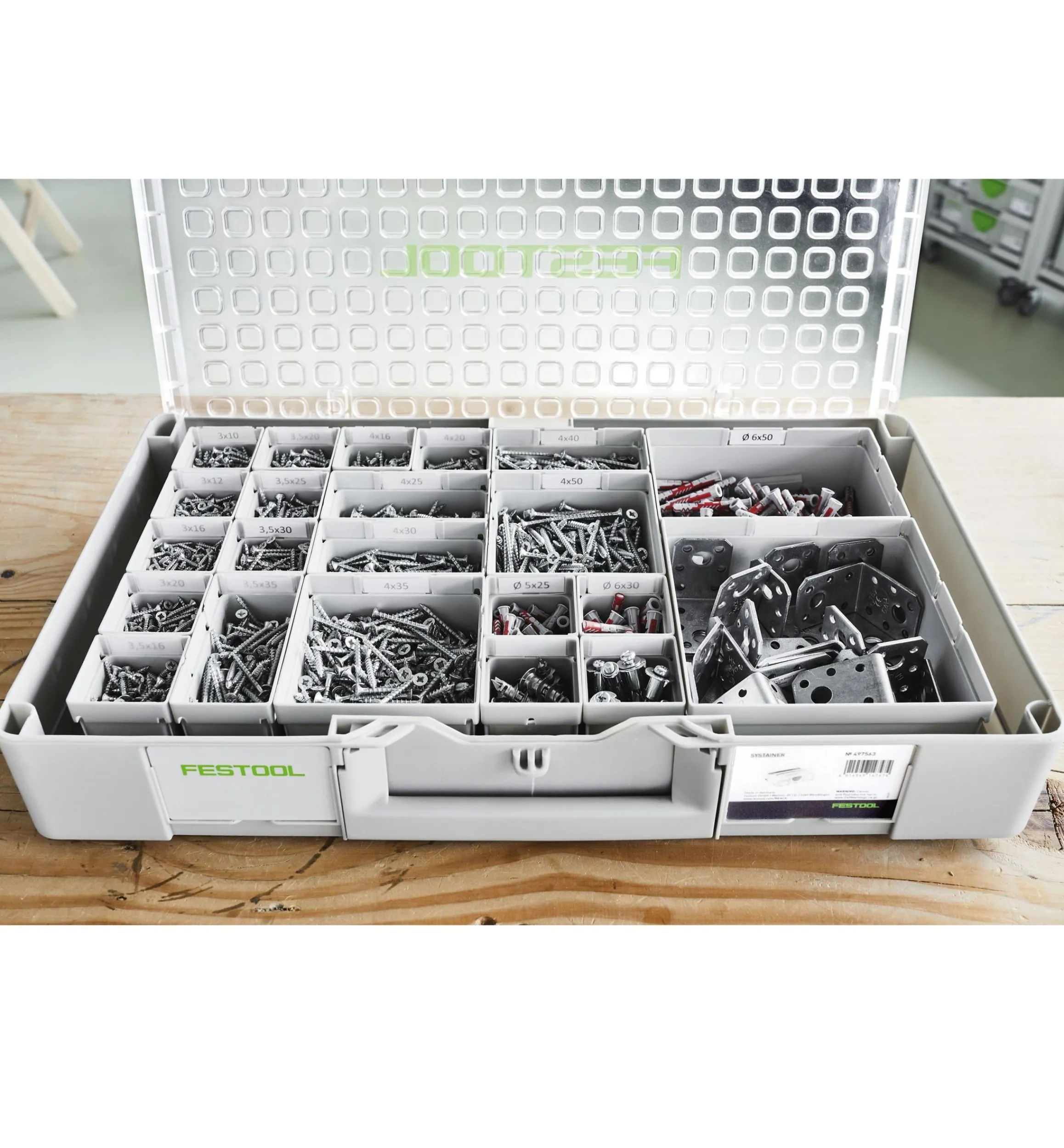 Lee Valley Workshop>Festool Organizer SYS3 ORG L 89 With 20 Bins