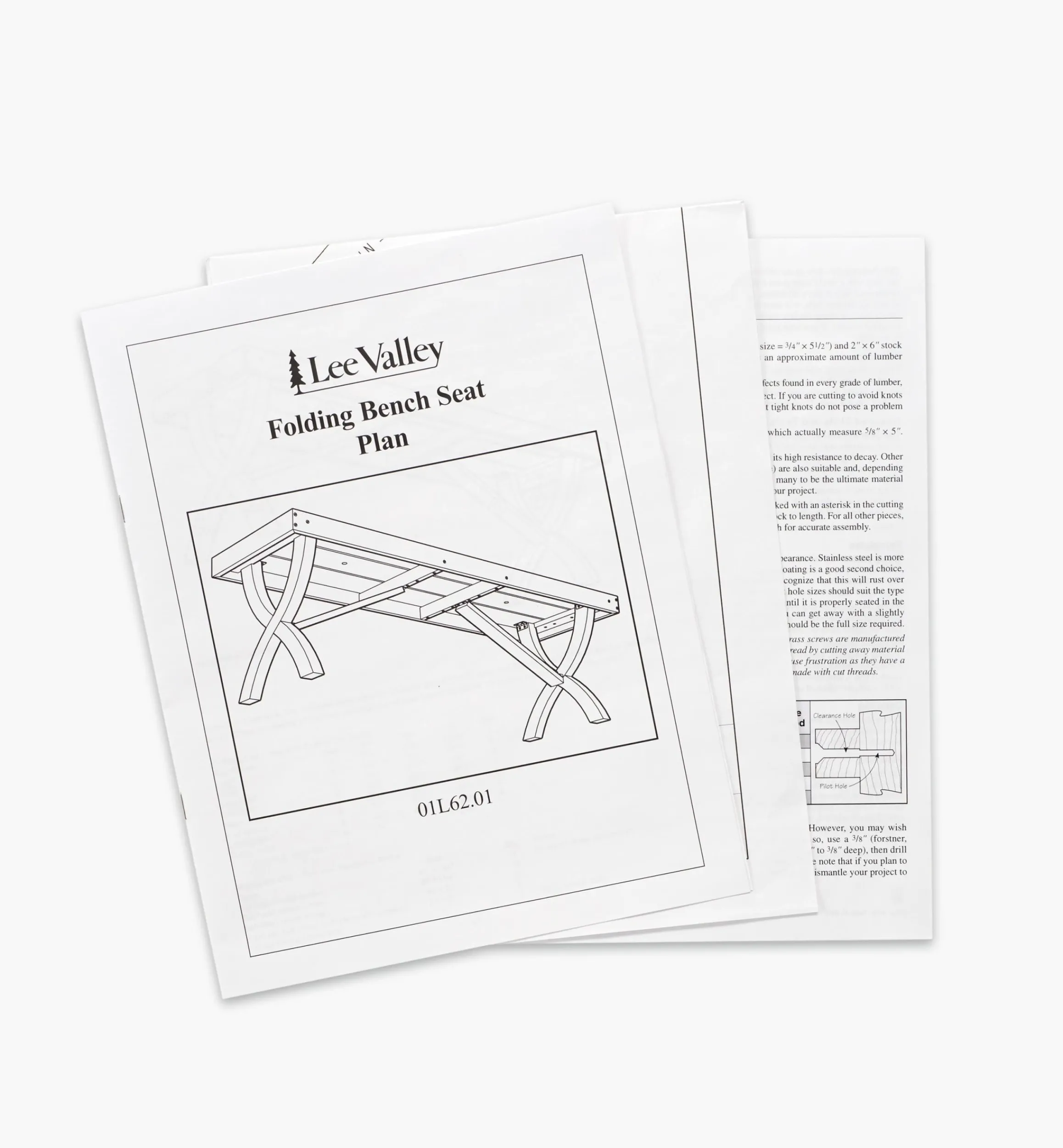 Lee Valley Plans>Folding Bench Plan