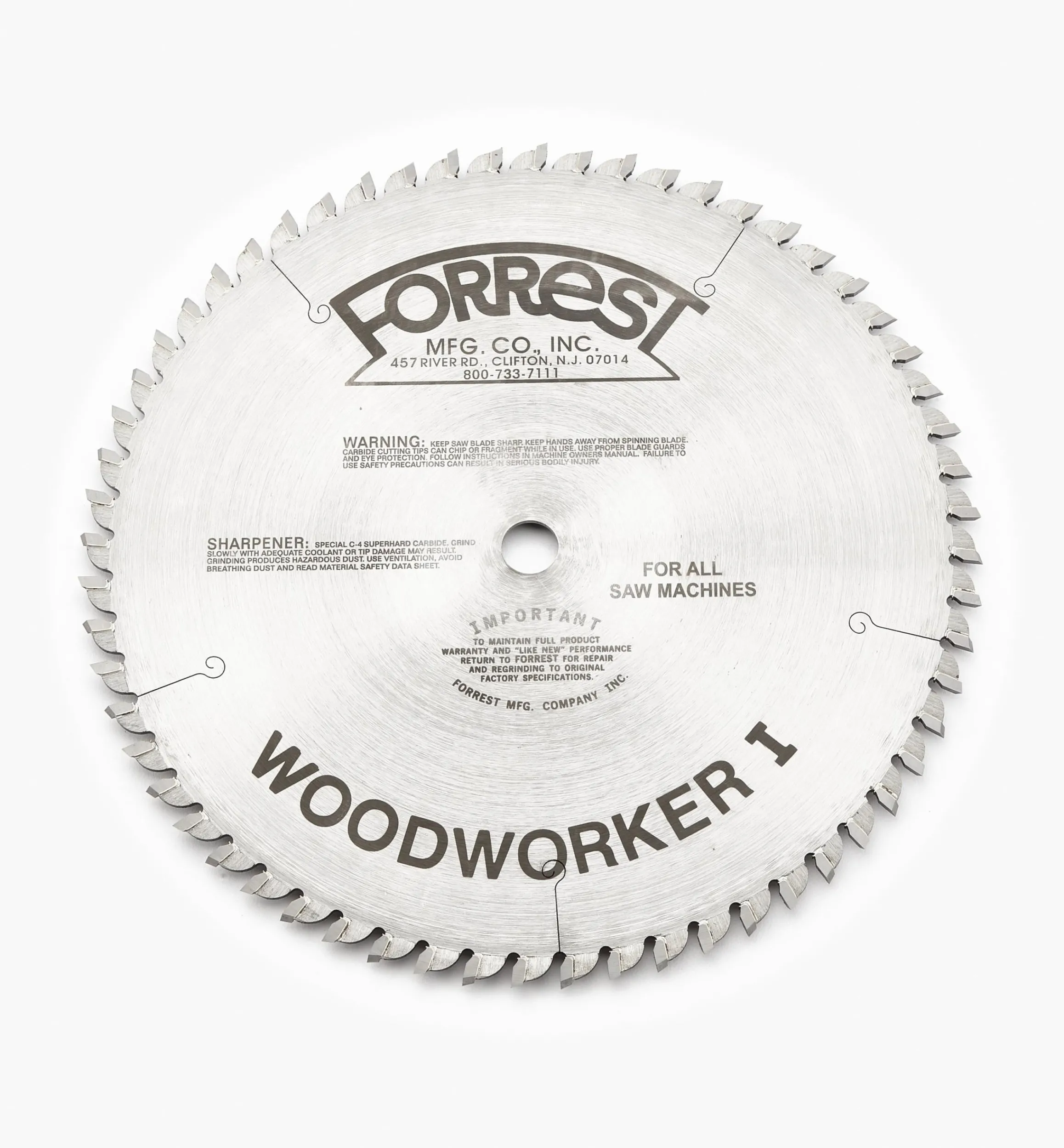 Lee Valley Power Tool Accessories>Forrest Woodworker Blades