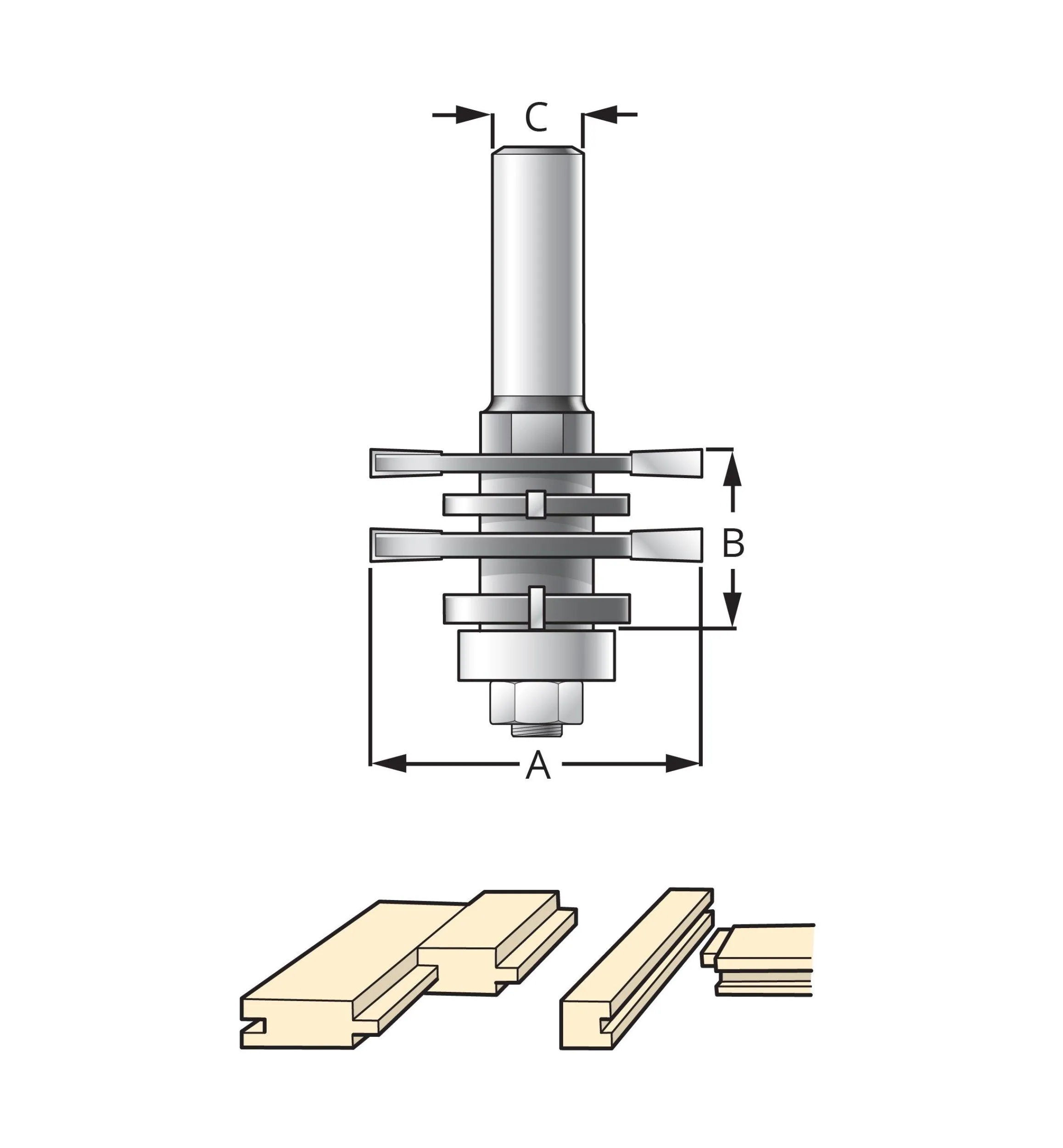 Lee Valley Routing>Four-in-One Grooving Bit