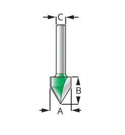Lee Valley Routing>Groove Bit – 60° Angle