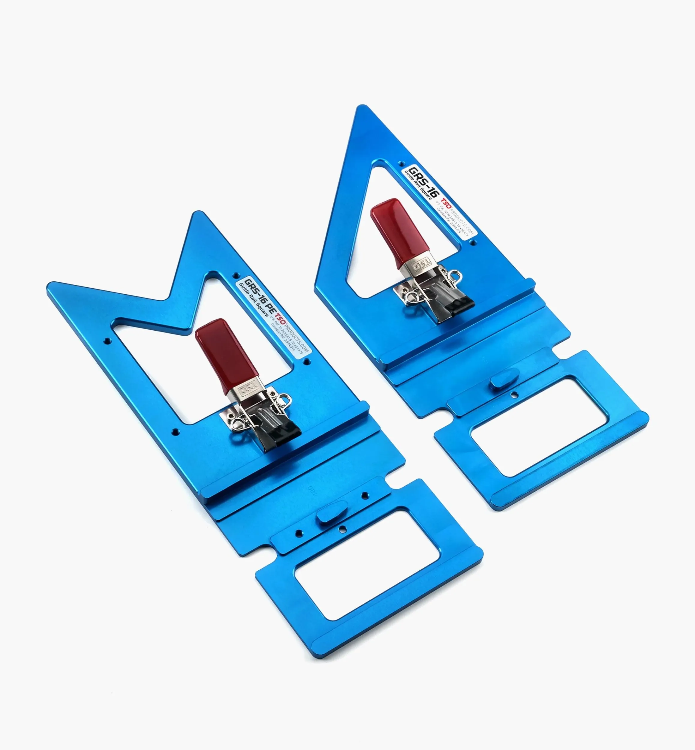 Lee Valley Power Tool Accessories>GRS-16 & GRS-16 PE Guide Rail Squares Set