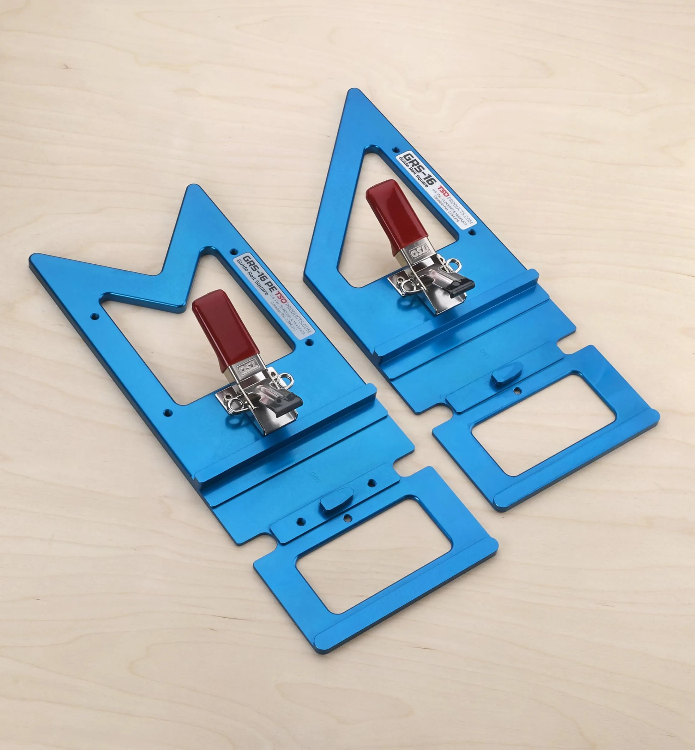 Lee Valley Power Tool Accessories>GRS-16 & GRS-16 PE Guide Rail Squares Set