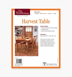 Lee Valley Plans>Harvest Table Plan
