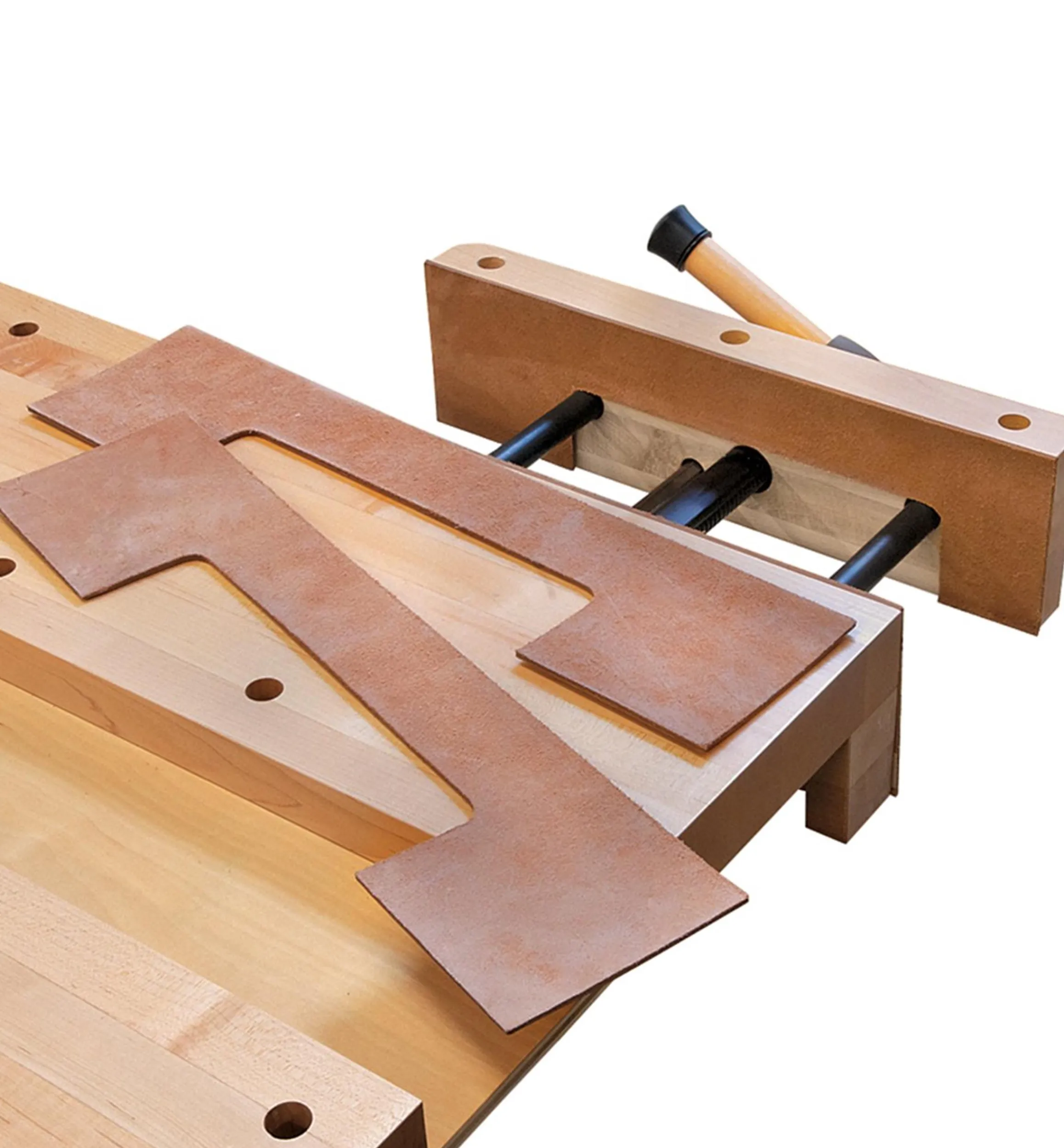 Lee Valley Workshop>Leather Jaw Liners For Veritas Quick-Release Front Vise