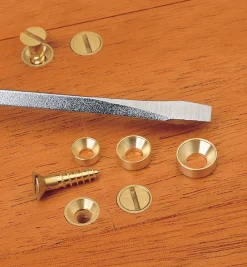 Lee Valley Fasteners>Brass Countersunk Washers