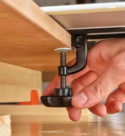 Lee Valley Hand Tools>Low-Profile Track-Saw Guide Clamps