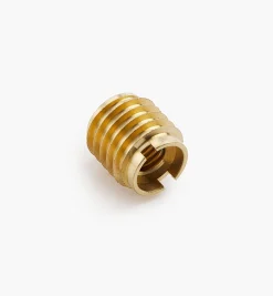 Lee Valley Fasteners>M8-1.25 Brass Knife-Edge Insert Nut