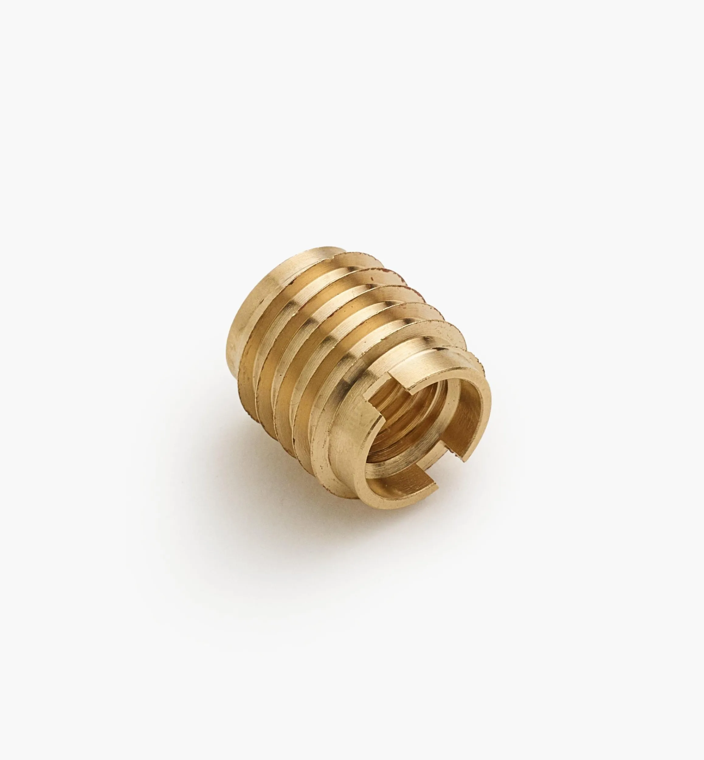 Lee Valley Fasteners>M10-1.5 Brass Knife-Edge Insert Nut