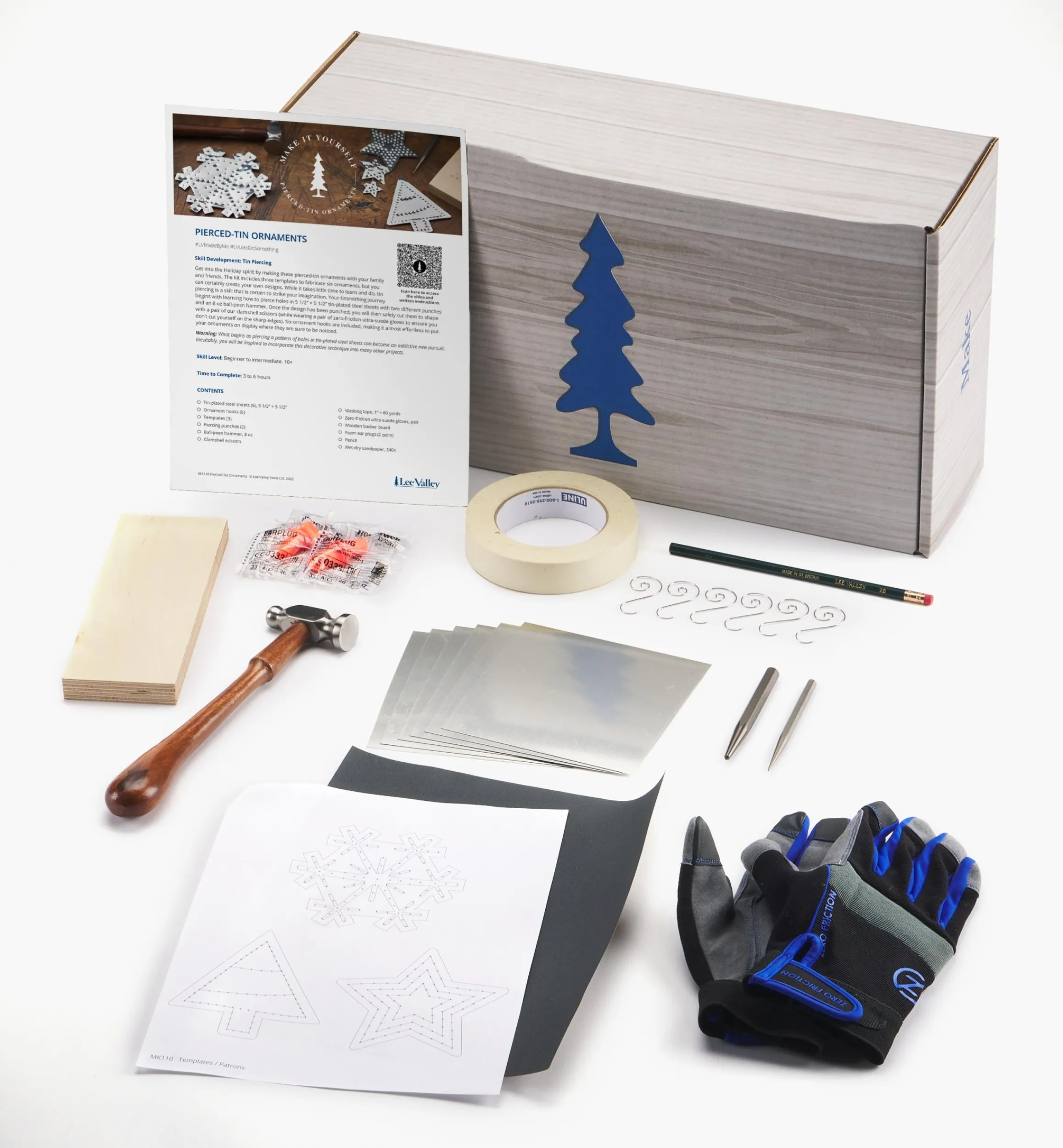 Lee Valley Supplies>Make It Yourself Pierced-Tin Ornaments Kit