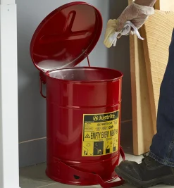 Lee Valley Workshop>Metal Can For Flammable Waste