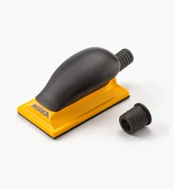 Lee Valley Hand Tools>Mirka Yellow Grip Faced 13-Hole Hand-Sanding Vacuum Block (70mm × 125mm)