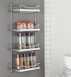 Lee Valley Kitchen Hardware>Narrow Four-Shelf Screw-Mount Spice Rack