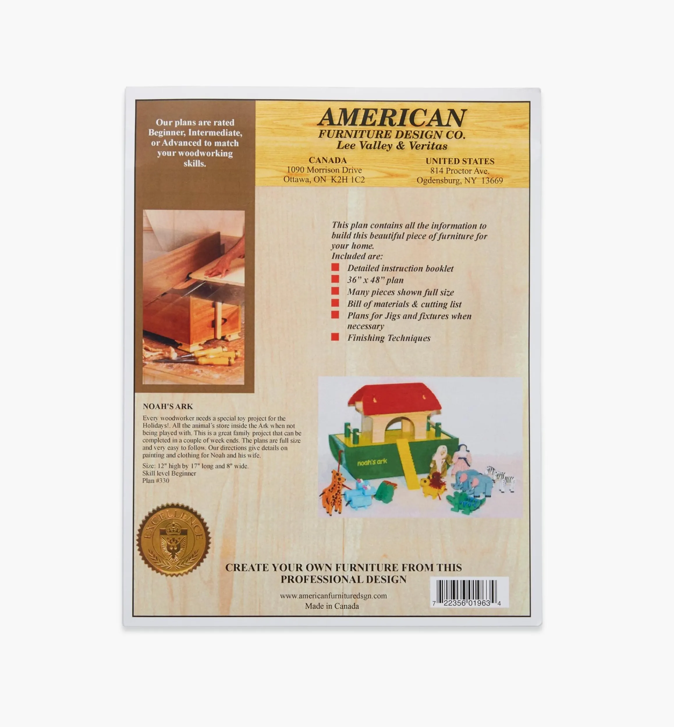 Lee Valley Plans>Noah's Ark Plan