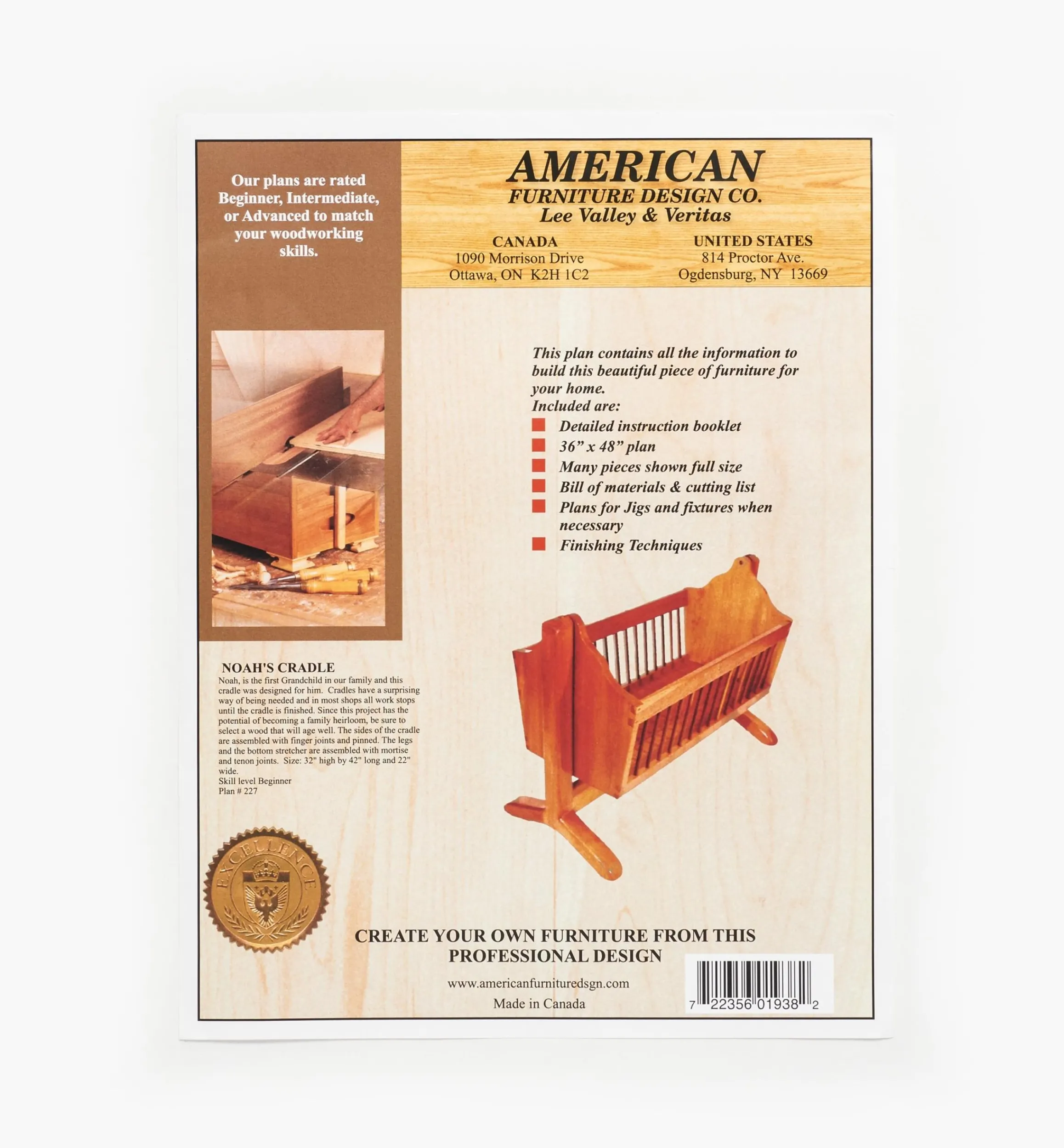 Lee Valley Plans>Noah's Cradle Plan