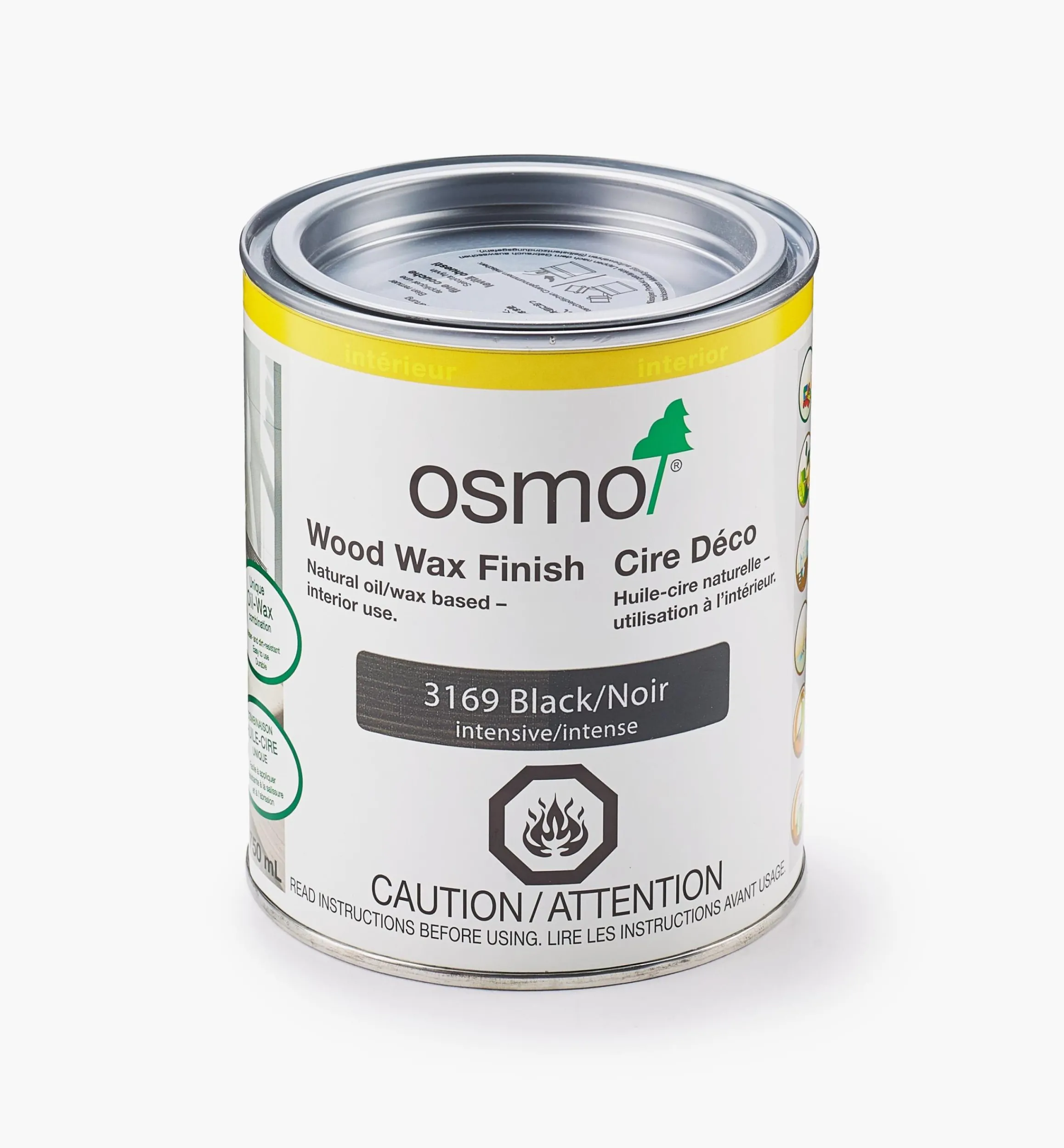 Lee Valley Supplies>Osmo Black Wood Wax Intensive Finish