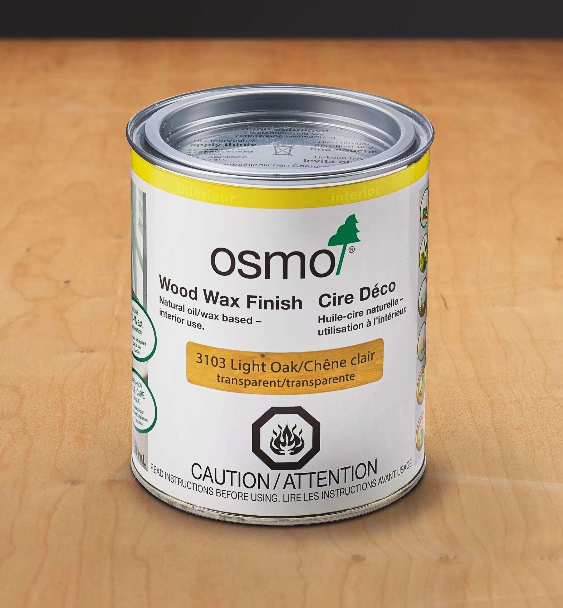 Lee Valley Supplies>Osmo Light Oak Wood Wax Finish