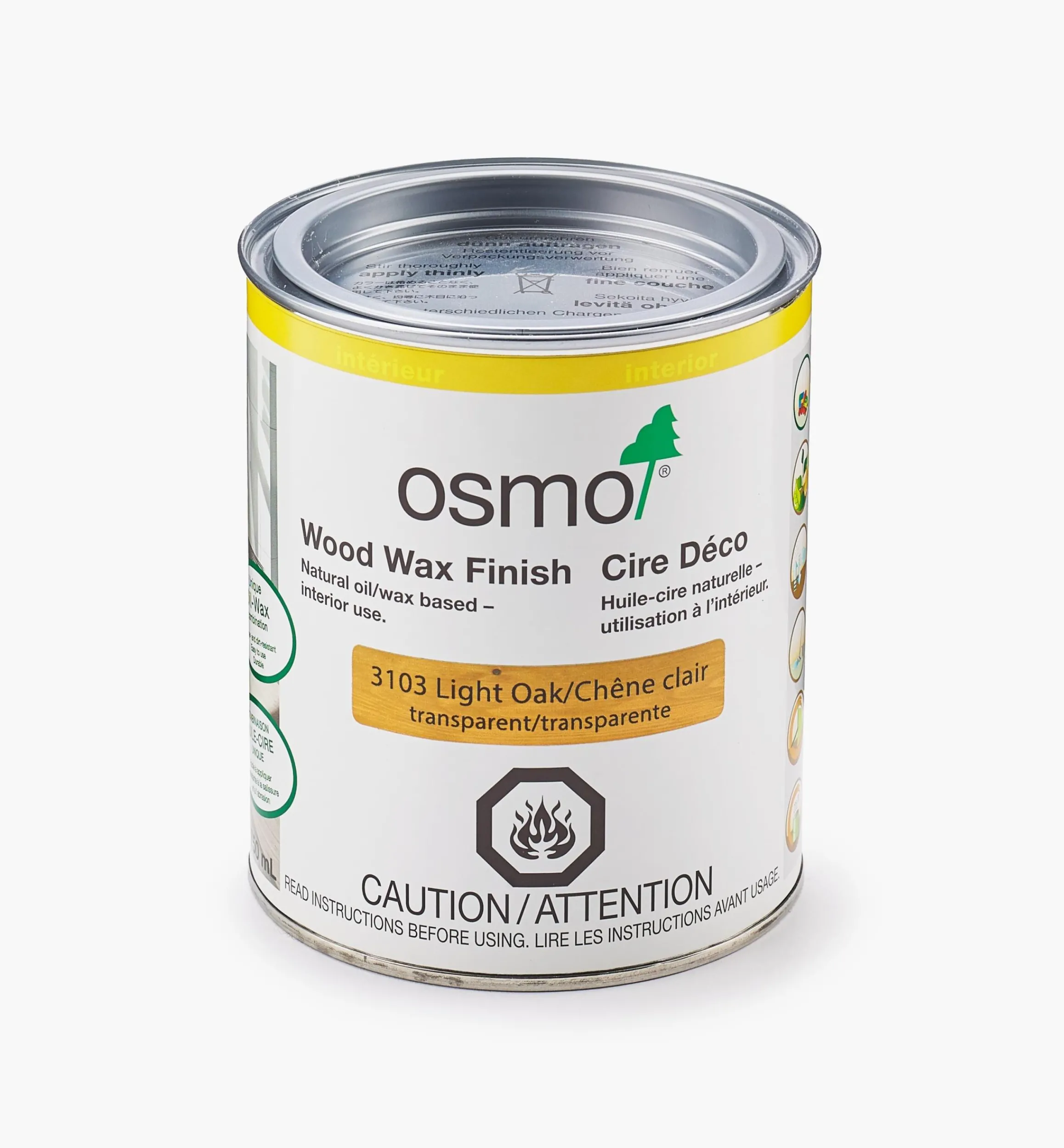 Lee Valley Supplies>Osmo Light Oak Wood Wax Finish