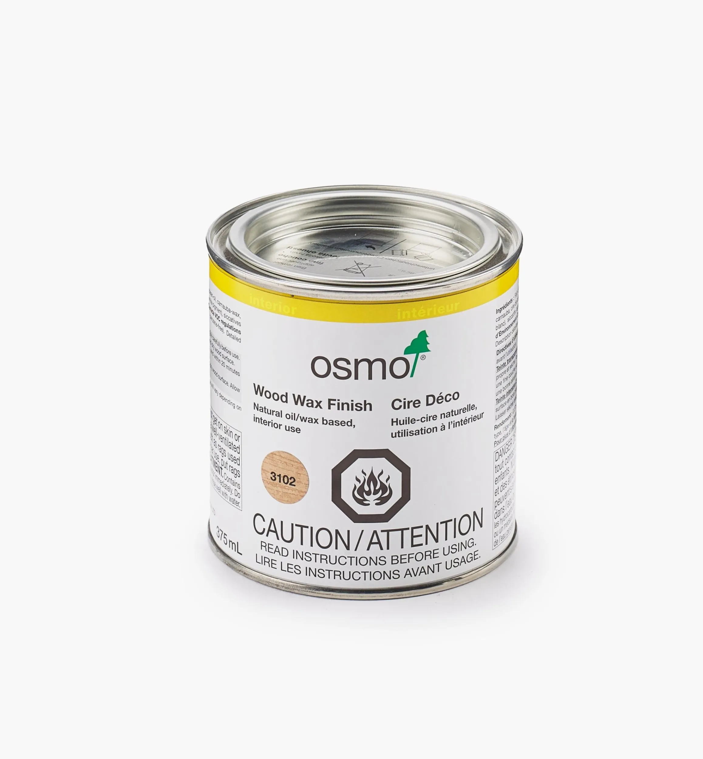 Lee Valley Supplies>Osmo Lightly Steamed Beech Wood Wax Finish