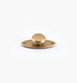 Lee Valley Knobs>Oval Plate Knob With Escutcheon