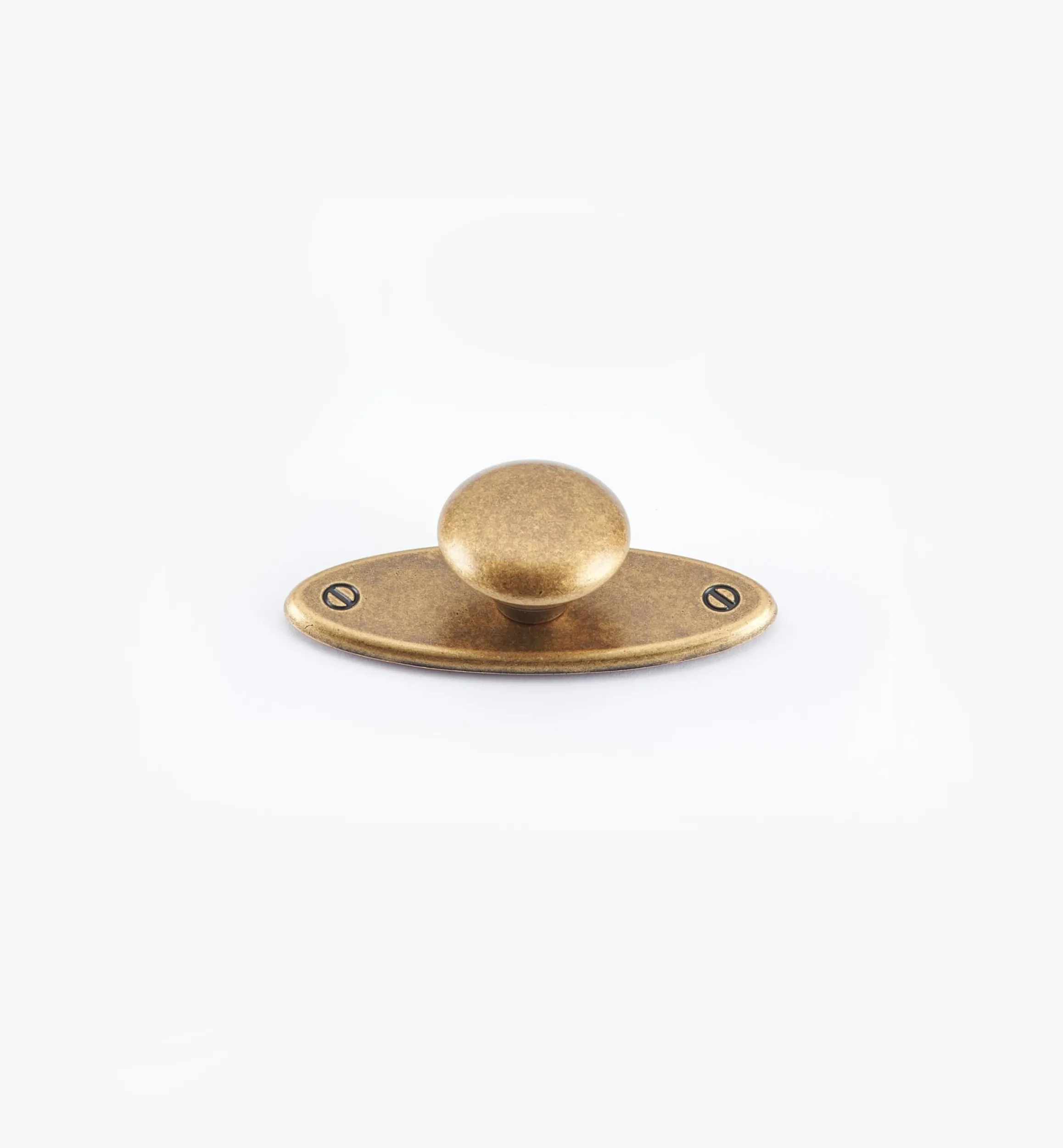 Lee Valley Knobs>Oval Plate Knob With Escutcheon